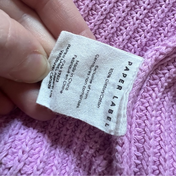 Paper Label open front cotton cardigan - Picture 5 of 6